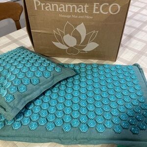 Pranamat ECO Massage Mat and Pillow Set in Teal